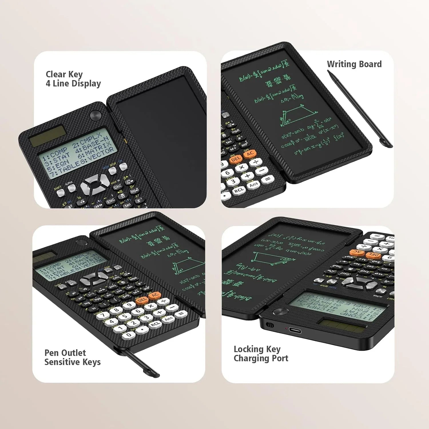 NEWYES Rechargeable Scientific Calculator 991ES MAX with Writing Pad - Gomix Brands Outlet